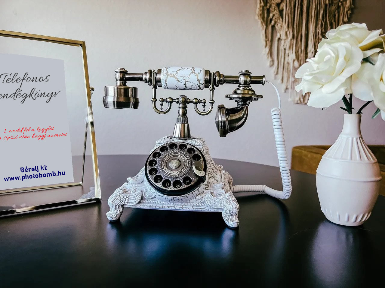 Telefonos vendégkönyv bérlése esküvőre